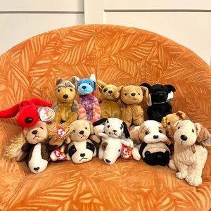 Vintage Ty Beanie Baby Dog Bundle